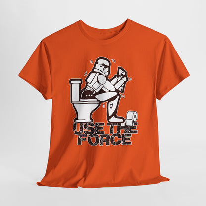 Use The Force, Unisex Heavy Cotton Tee, Star Wars, funny, restroom jokes, graphic design, png