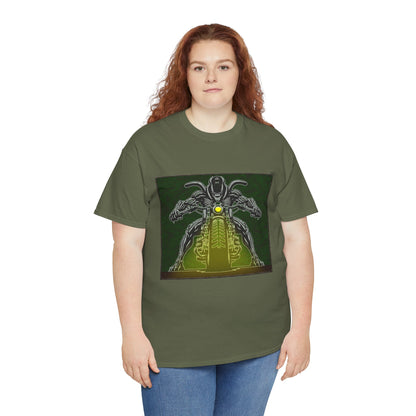 Alien Biker Neon Sci‑Fi Motorcycle T-Shirt