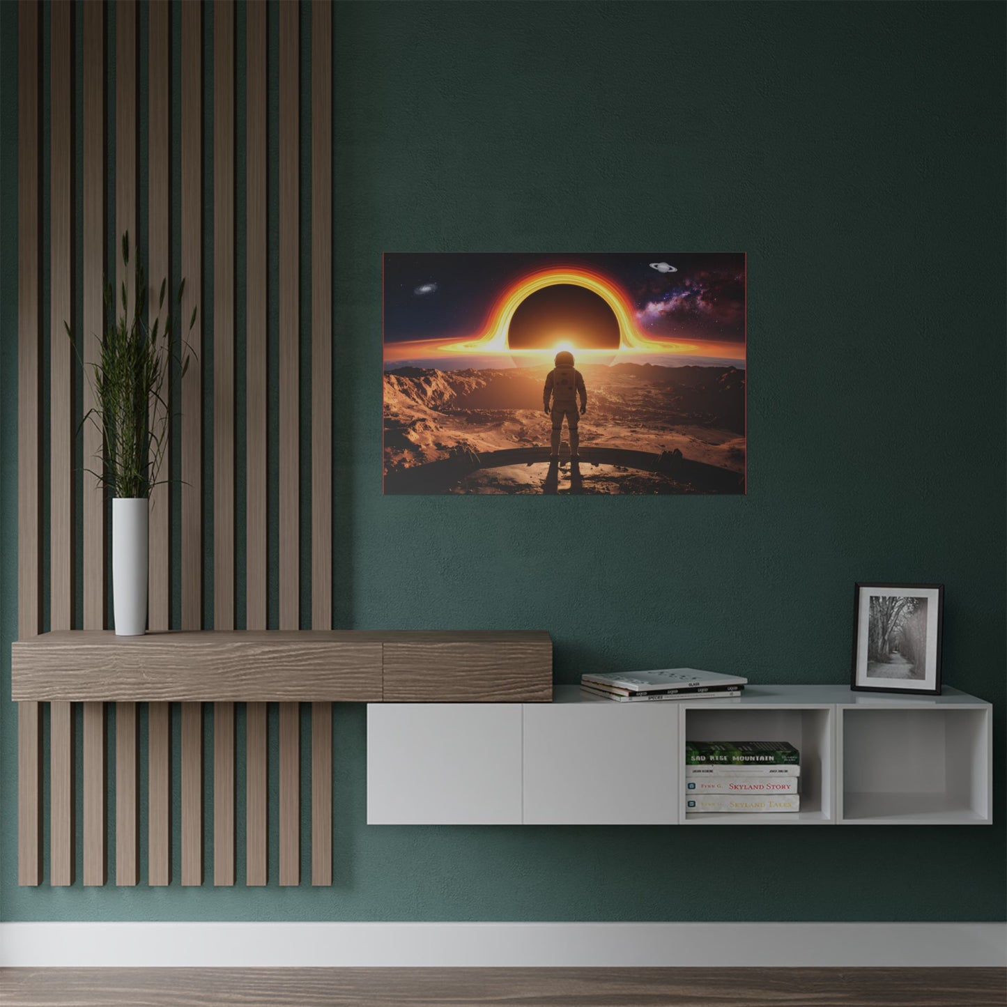 Astronaut Watching Blackholes, Satin Poster, Space Art Print, Cosmic Decor, Wall Art for Space Lovers, Unique Gift for Astronaut Fans, t-shirts, tshirts, tees