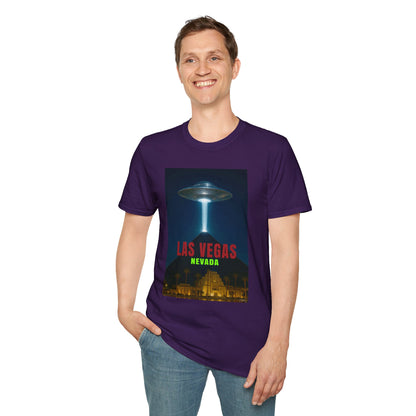 Luxor UFO, Las Vegas UFO Unisex Softstyle T-Shirt - Retro Nevada Design, graphic design, t-shirts, tshirts, tees, GraphicTees, png