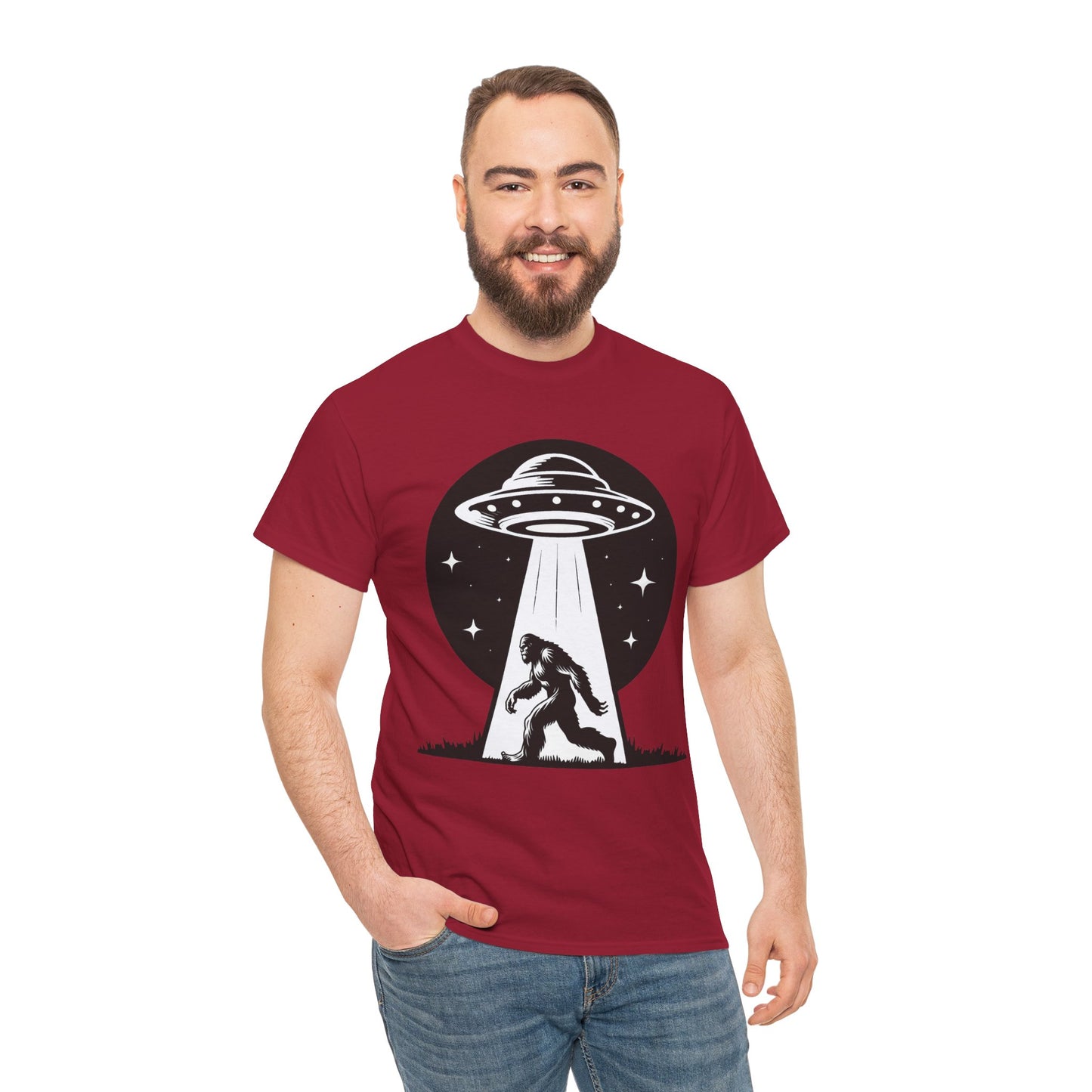 Bigfoot UFO Unisex Tee Graphic Design T-Shirt, GraphicTees, png, sublimation