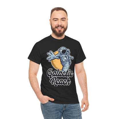 Galactic Reach, Astronaut, Unisex Heavy Cotton Tee, Express Delivery available, graphic design, png