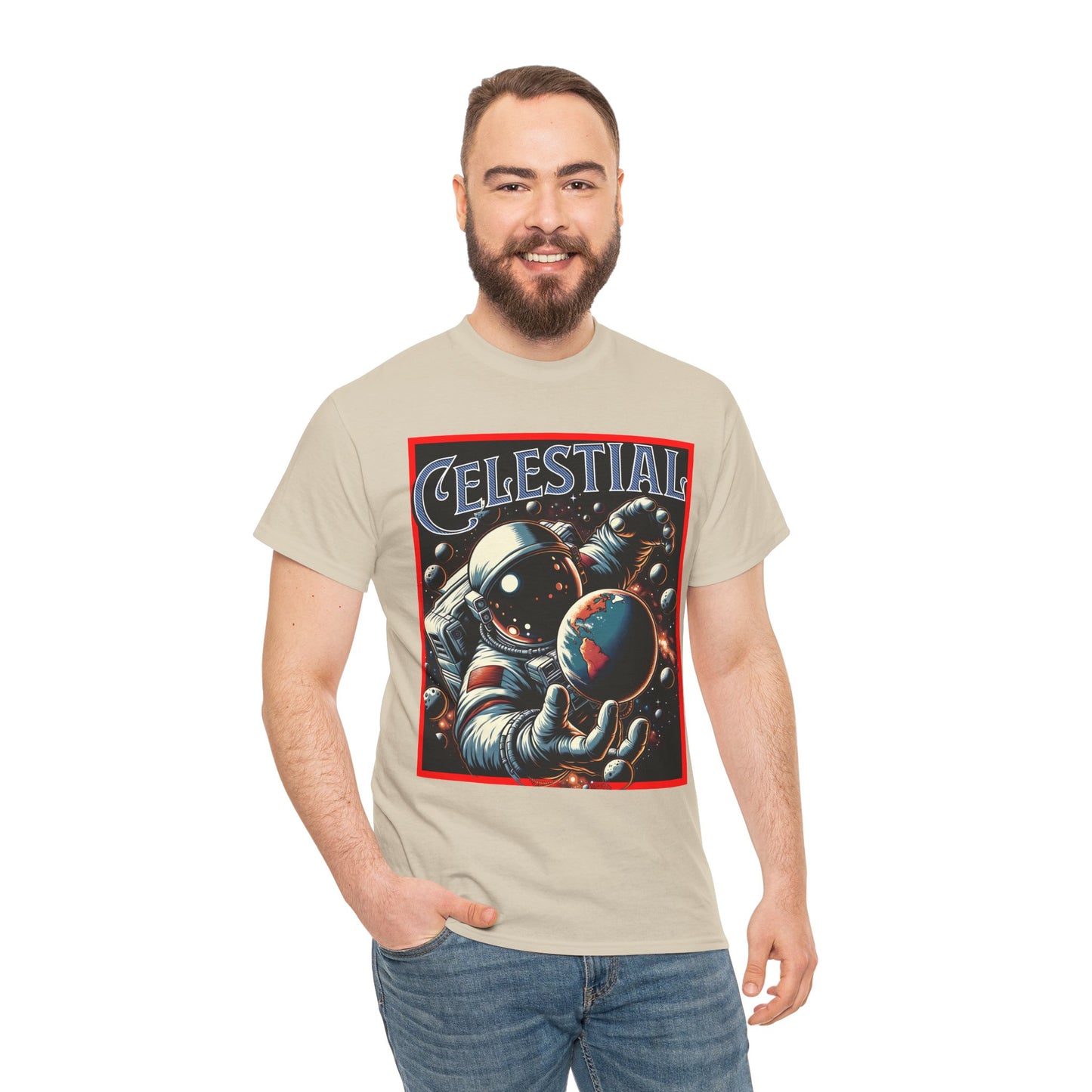 Celestial Astronaut Tee - Unisex Vintage Space Graphic T-Shirt, png, t-shirt, tshirts