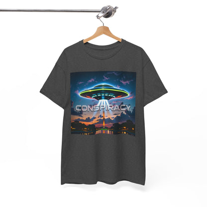 Retro Neon Alien UFO T-Shirt — "Conspiracy at DC" Graphic Tee