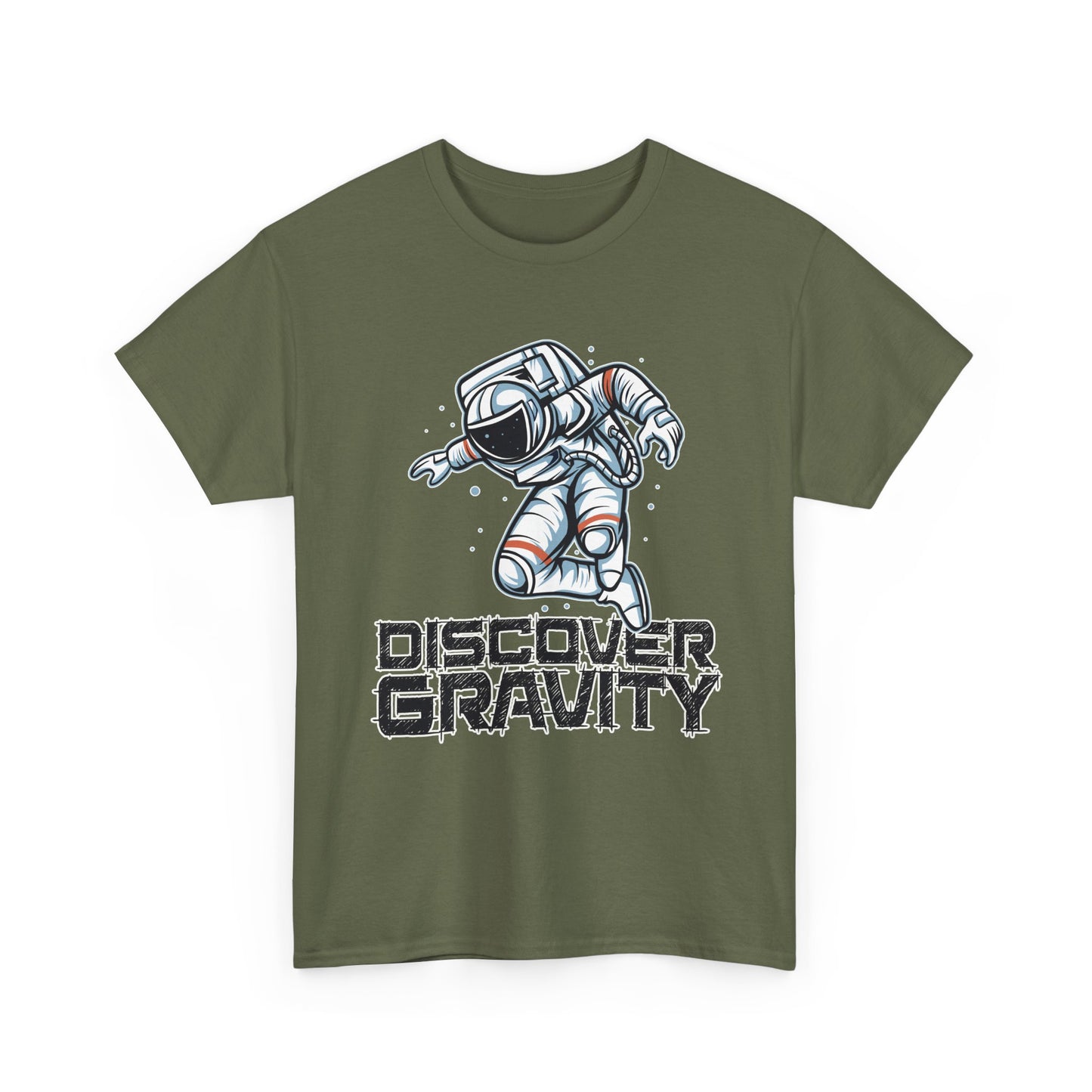 Discover Gravity. Unisex Heavy Cotton Tee - Fun Astronaut, Astronomy Graphic Tee - Unisex graphic design, png Express Delivery available