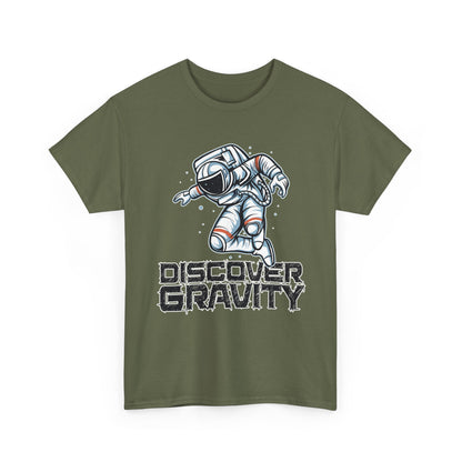 Discover Gravity. Unisex Heavy Cotton Tee - Fun Astronaut, Astronomy Graphic Tee - Unisex graphic design, png Express Delivery available