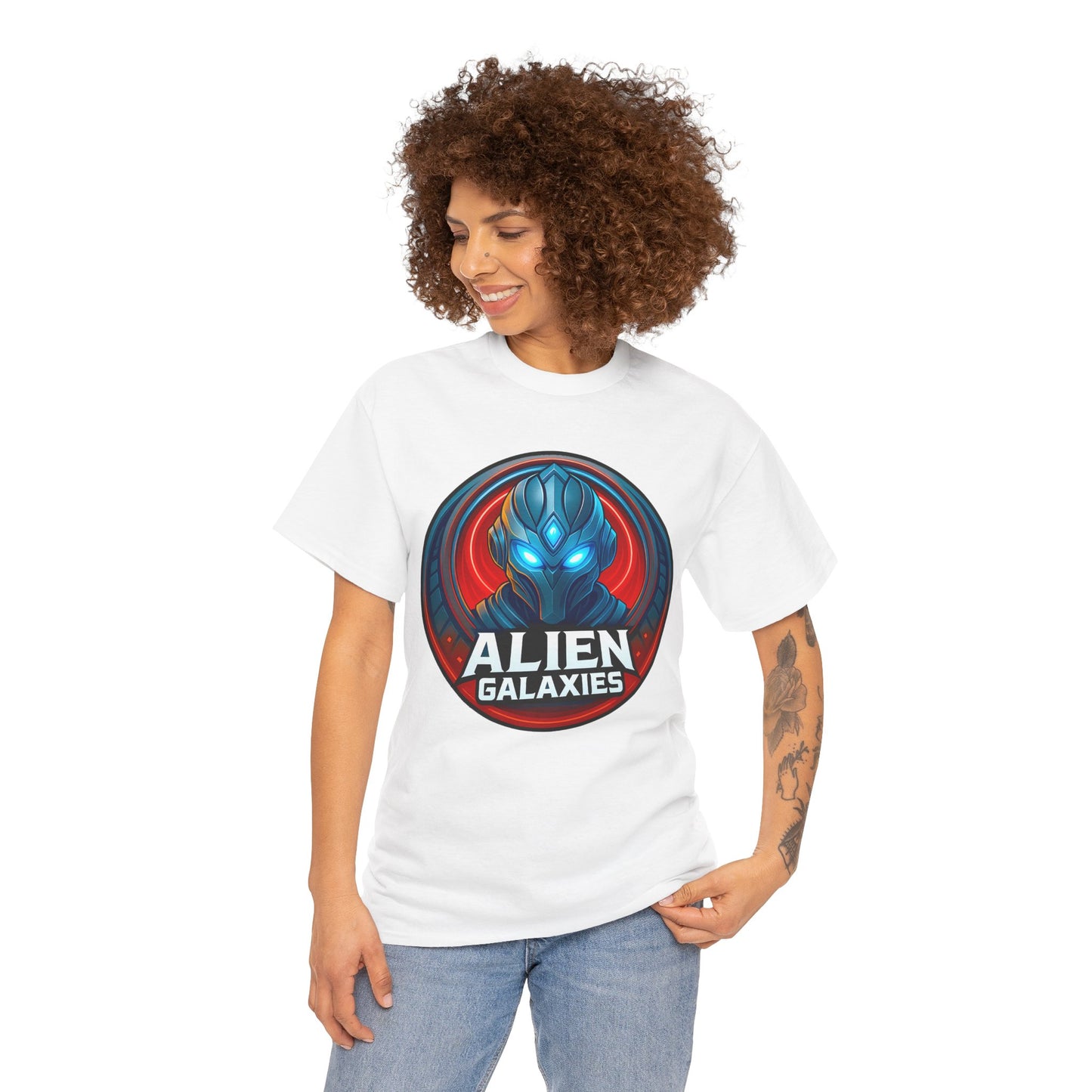 Alien Galaxies T-Shirt — Sci‑Fi Alien Emblem Tee, unisex, t-shirt, png, graphic design