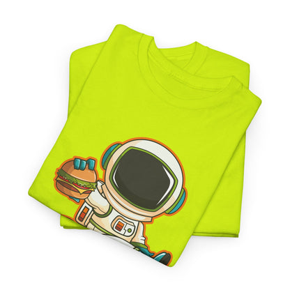 Astronaut Lunchtime Unisex Heavy Cotton Tee - Fun Graphic T-Shirt for Space Lovers, GraphicTees, png, t-shirts, tshirts