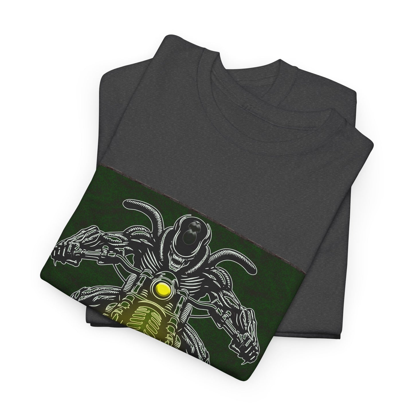 Alien Biker Neon Sci‑Fi Motorcycle T-Shirt