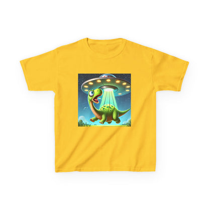 Dinosaur UFO Kids Tee, Fun Graphic Shirt for Boys and Girls, Perfect for Birthdays, Parties, Casual Wear, Gifts, tshirt, t-shirt