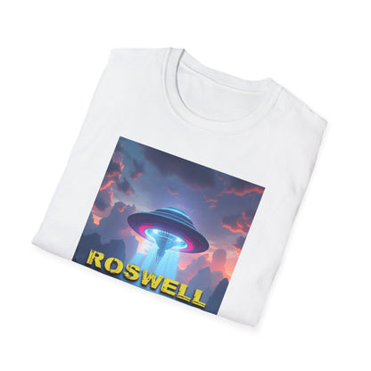 Roswell Probed Retro T-Shirt - Alien UFO Lover Gift, Sci-Fi Apparel, Extraterrestrial Tee, Unisex Softstyle Clothing, graphic design, png