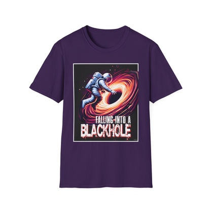 Falling Into a Blackhole Unisex Softstyle, T-Shirt, Space Lover Gift, Sci-Fi Tee, Astronomy Shirt, Creative Graphic T-Shirt, Gift Astronaut