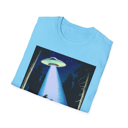 Bigfoot Probe Unisex Softstyle T-Shirt - Fun UFO Graphic Tee, Perfect Gift, Halloween, Nerd Culture, Outdoors, Alien, Graphic tees, t-shirts, Graphic design, t-shirts, tees