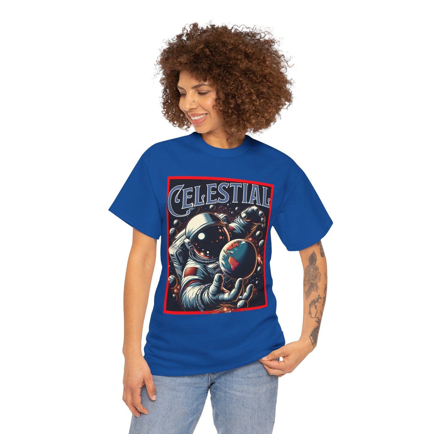 Celestial Astronaut Tee - Unisex Vintage Space Graphic T-Shirt, png, t-shirt, tshirts