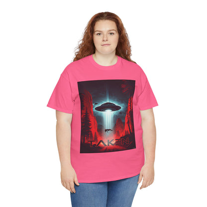 Taken, Unisex Heavy Cotton Tee, UFO inspired t-shirt, graphic design, art, png, t-shirts, tshirts, tee