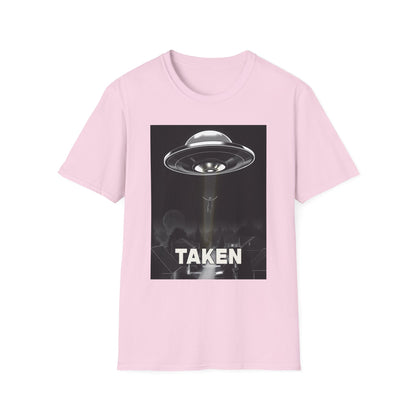 Taken 3, Alien Theme Unisex Softstyle T-Shirt, Fun Graphic Tee for UFO Lovers, Great for Casual Wear, Gifts for Sci-Fi Fans, Cool Shirt
