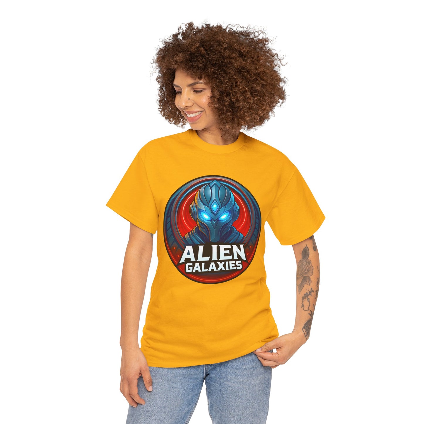 Alien Galaxies T-Shirt — Sci‑Fi Alien Emblem Tee, unisex, t-shirt, png, graphic design