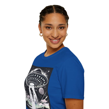 Cosmic Alien Abduction T-Shirt, Retro UFO Shirt, t-shirts, tshirts, Space Enthusiast Apparel, Graphic Tee, Gift for Sci-Fi Lovers, tees, png