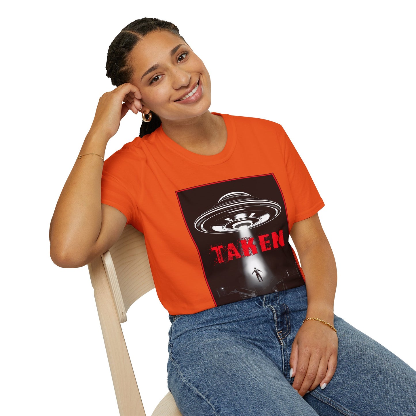 Taken, Alien Abduction, Unisex T-Shirt, Taken Graphic Tee, UFO Gift, Casual Wear, Sci-Fi Fan Apparel, Fun Statement Shirt, GraphicTees