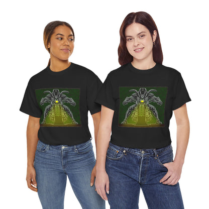 Alien Biker Neon Sci‑Fi Motorcycle T-Shirt