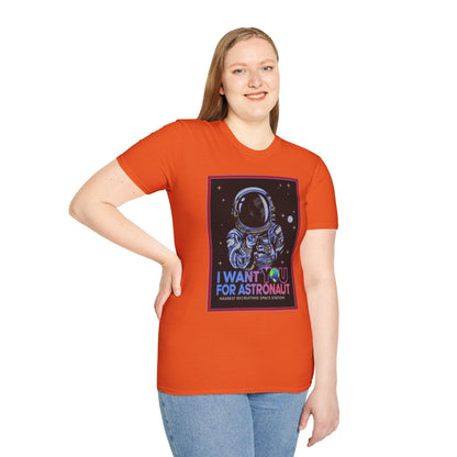 Astronaut Recruitment T-Shirt, Space Lover Gift, Unisex Tee, Science Fiction Apparel, Graphic Shirt, Outer Space Fashion, Graphic design