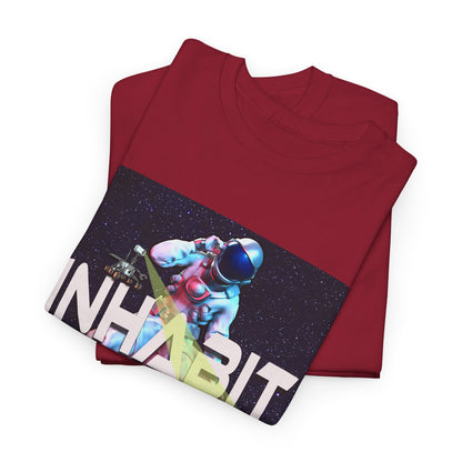 Inhabit Mars, Unisex Heavy Cotton Tee, Space, SpaceX, Universe, UFO, multiverse, graphic design, png, graphic design, t-shirts, tee