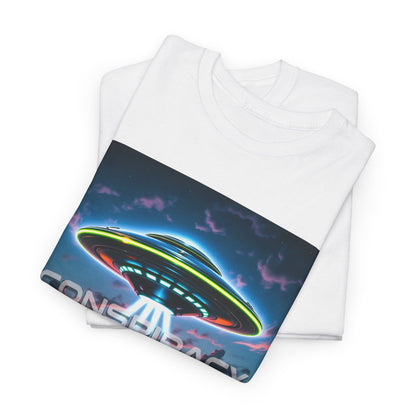 Retro Neon Alien UFO T-Shirt — "Conspiracy at DC" Graphic Tee