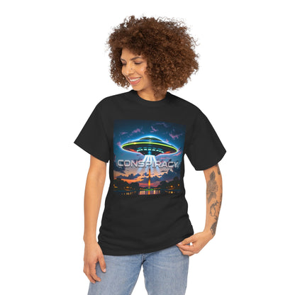 Retro Neon Alien UFO T-Shirt — "Conspiracy at DC" Graphic Tee
