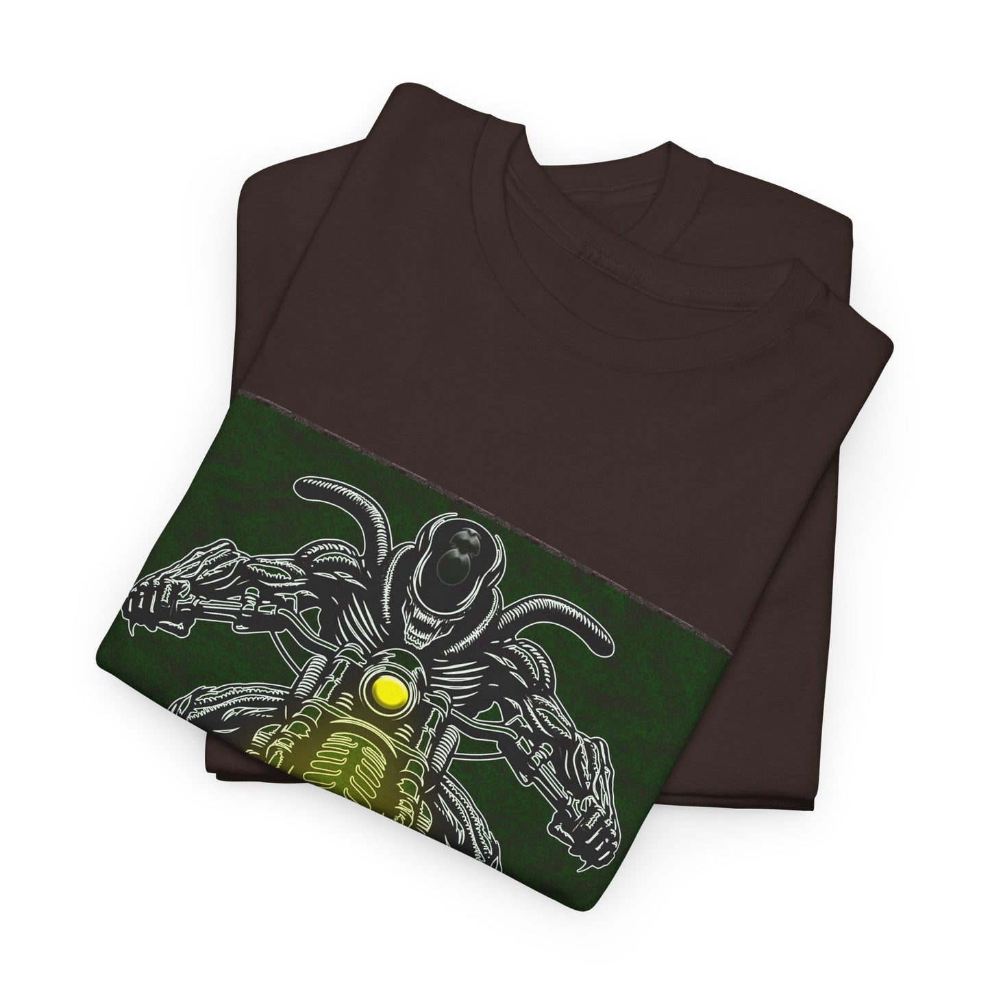 Alien Biker Neon Sci‑Fi Motorcycle T-Shirt