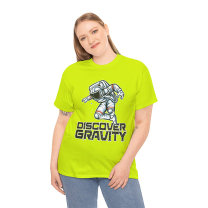 Discover Gravity. Unisex Heavy Cotton Tee - Fun Astronaut, Astronomy Graphic Tee - Unisex graphic design, png Express Delivery available
