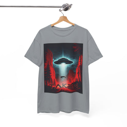 Taken, Unisex Heavy Cotton Tee, UFO inspired t-shirt, graphic design, art, png, t-shirts, tshirts, tee