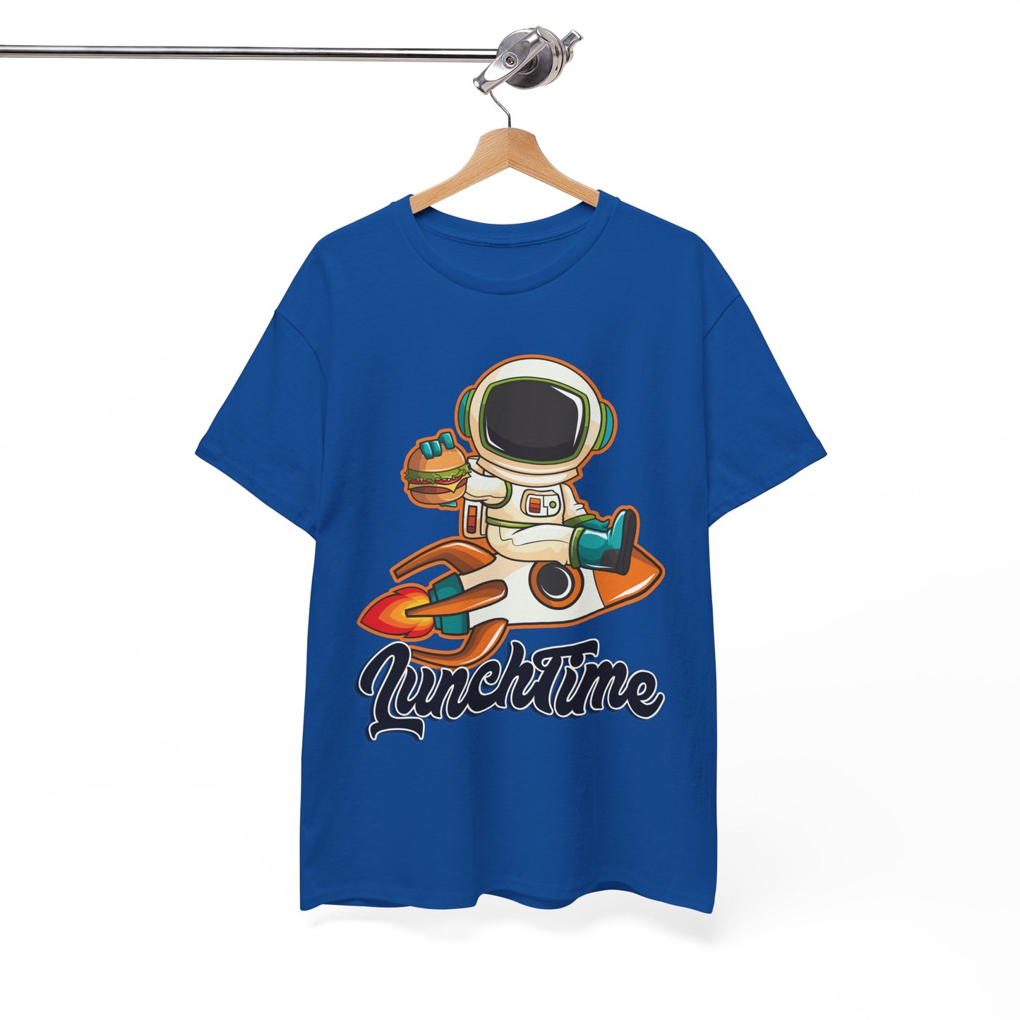 Astronaut Lunchtime Unisex Heavy Cotton Tee - Fun Graphic T-Shirt for Space Lovers, GraphicTees, png, t-shirts, tshirts