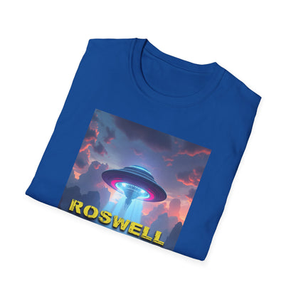 Roswell Probed Retro T-Shirt - Alien UFO Lover Gift, Sci-Fi Apparel, Extraterrestrial Tee, Unisex Softstyle Clothing, graphic design, png