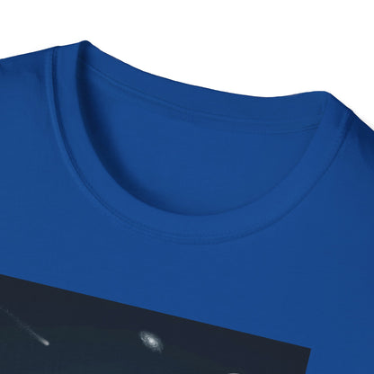 Cosmic Vibes Unisex T-Shirt - UFO & Moon Design, Relaxed Fit Tee for Space Lovers, Gift for Sci-Fi Fans, Casual Wear, Everyday Essentials, t-shirt, tshirt, png