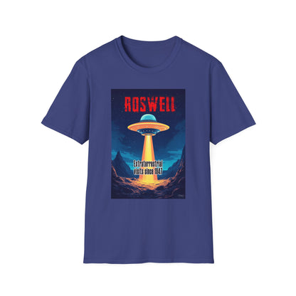 Roswell Alien Encounter Unisex T-Shirt, Retro Space UFO Tee, Sci-Fi Lovers Gift, Convention Wear, Extraterrestrial Tee, graphic design, png