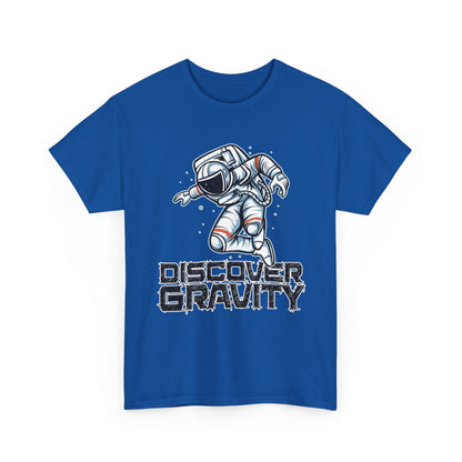 Discover Gravity. Unisex Heavy Cotton Tee - Fun Astronaut, Astronomy Graphic Tee - Unisex graphic design, png Express Delivery available