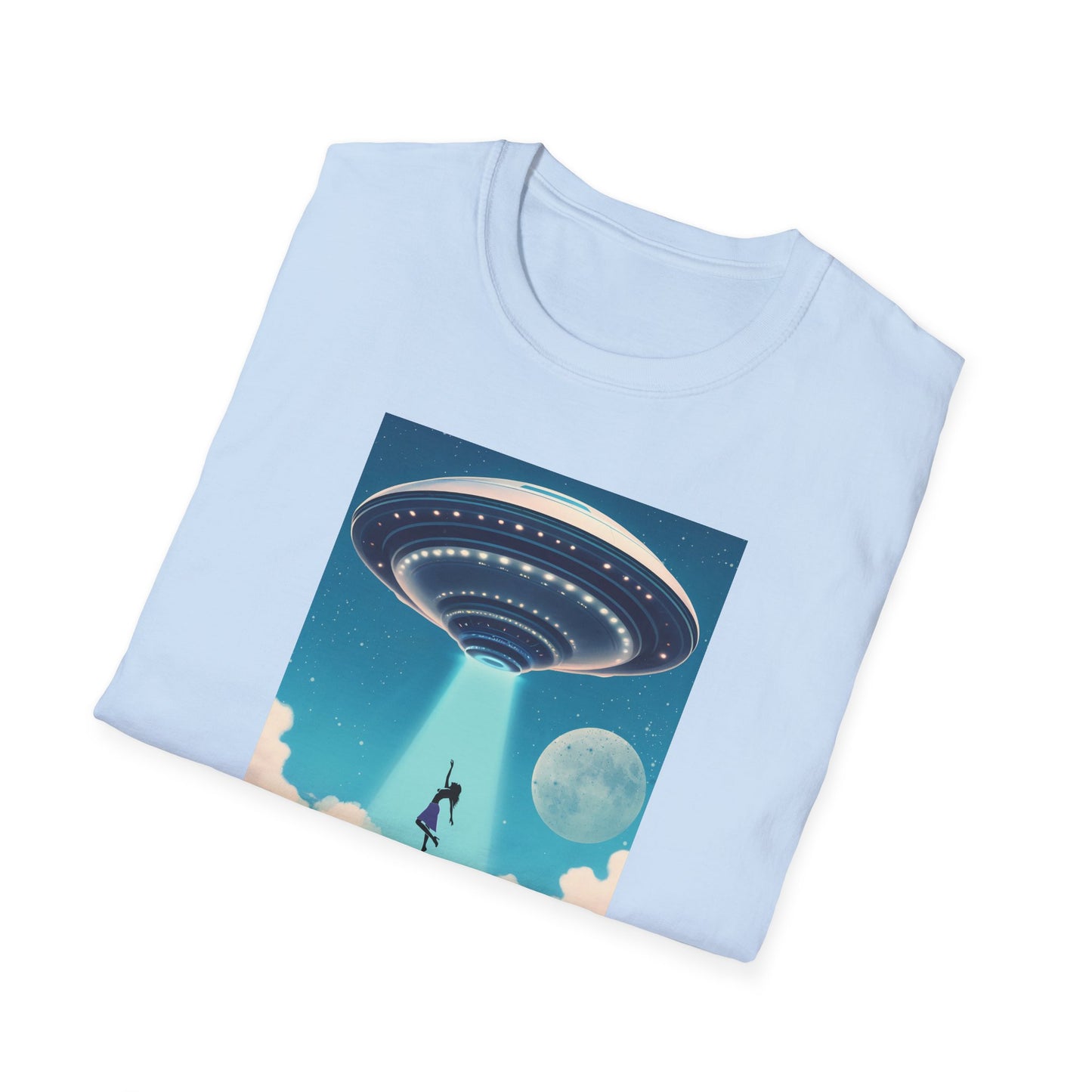 Cosmic Abduction Unisex T-Shirt | Space Alien Tee, UFO Graphic Shirt, Sci-Fi Fan Gift, Casual Style, Cool Vintage Look