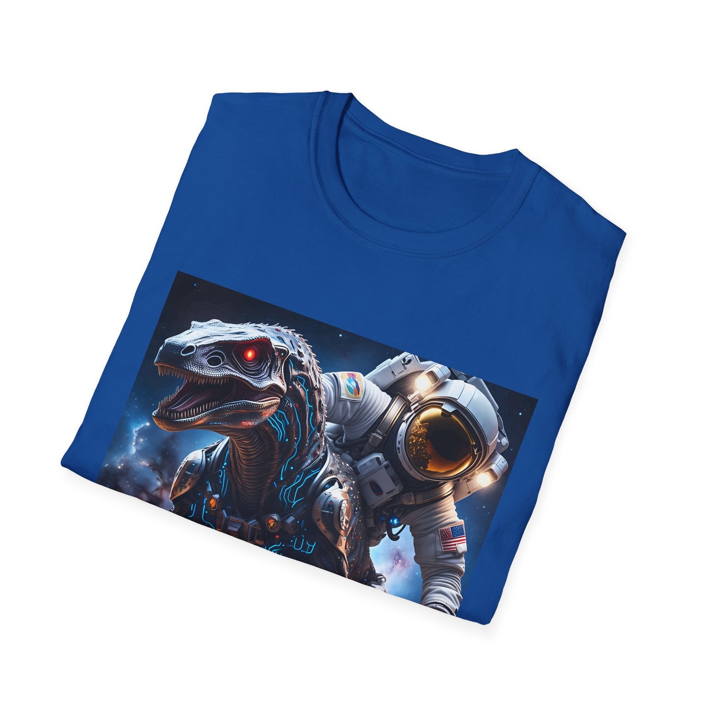 Space Dinosaur Unisex Softstyle T-Shirt, Fun Gift for Kids, Science Fiction Tee, Unique Graphic Shirt, Cool Outfit for Parties, t-shirt, tshirt, png