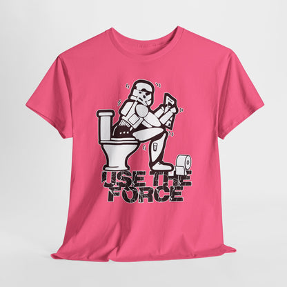 Use The Force, Unisex Heavy Cotton Tee, Star Wars, funny, restroom jokes, graphic design, png