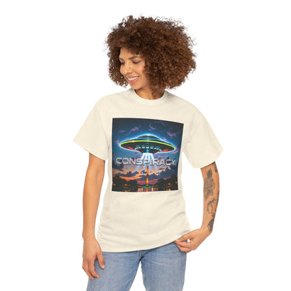 Retro Neon Alien UFO T-Shirt — "Conspiracy at DC" Graphic Tee