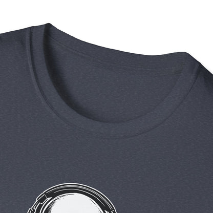 DJ Alien Graphic T-Shirt | Unisex Softstyle Tee for Music Lovers, Gifts for DJs, Cool Casual Wear, Festival Apparel, Unique Alien Design