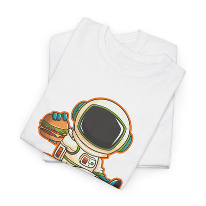 Astronaut Lunchtime Unisex Heavy Cotton Tee - Fun Graphic T-Shirt for Space Lovers, GraphicTees, png, t-shirts, tshirts