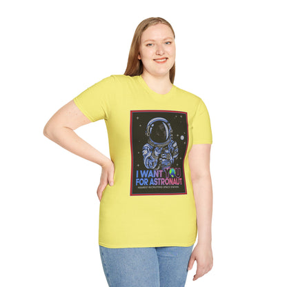 Astronaut Recruitment T-Shirt, Space Lover Gift, Unisex Tee, Science Fiction Apparel, Graphic Shirt, Outer Space Fashion, Graphic design