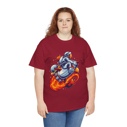 Retro Space Explorer Unisex Heavy Cotton Tee, graphic designed, tees, t-shirt, t-shirts, png