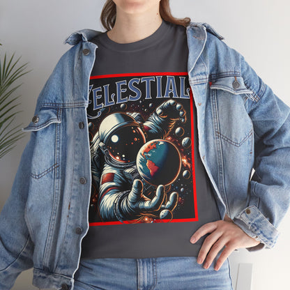 Celestial Astronaut Tee - Unisex Vintage Space Graphic T-Shirt, png, t-shirt, tshirts