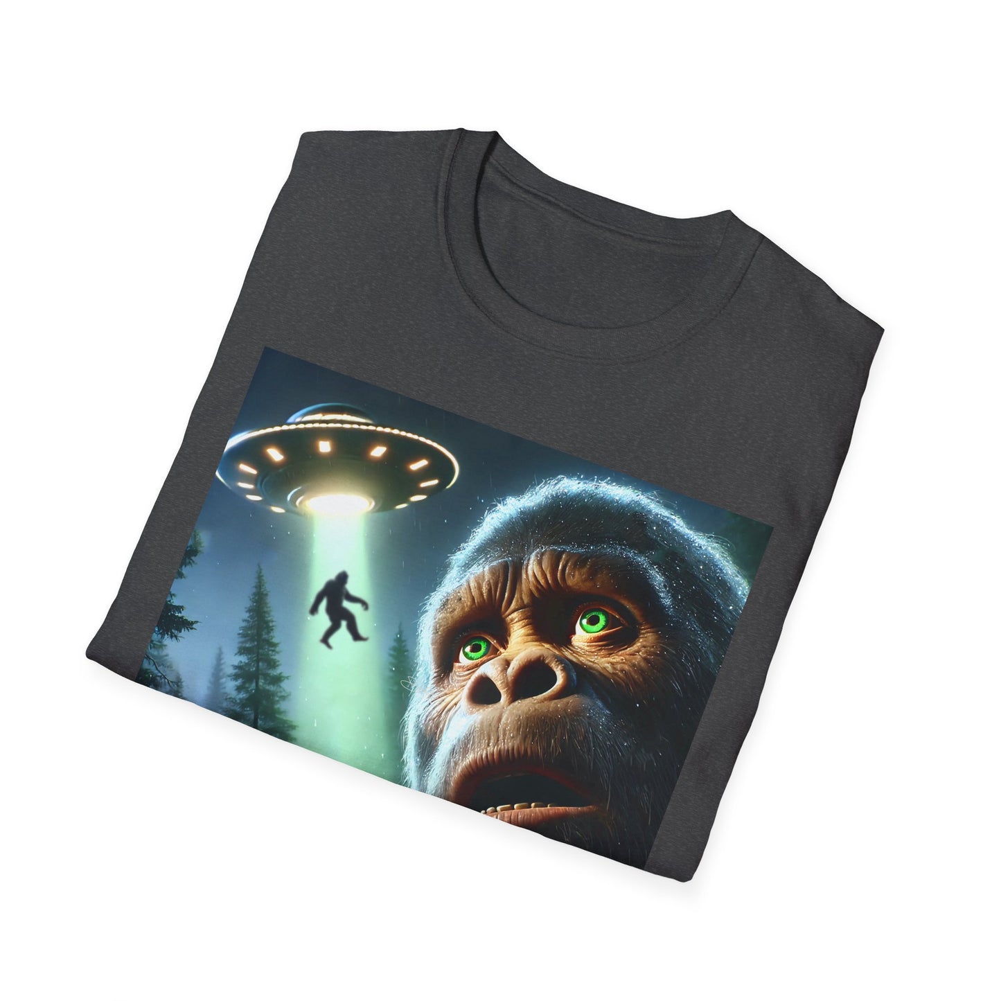 Bigfoot UFO Unisex T-Shirt, Funny Graphic Tee, Gift for Alien Lovers, Unique Summer Shirt, Casual Everyday Wear, t-shirt, tshirts, party, png, tshirt