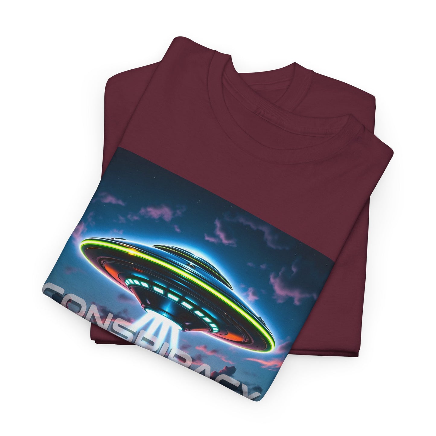 Retro Neon Alien UFO T-Shirt — "Conspiracy at DC" Graphic Tee