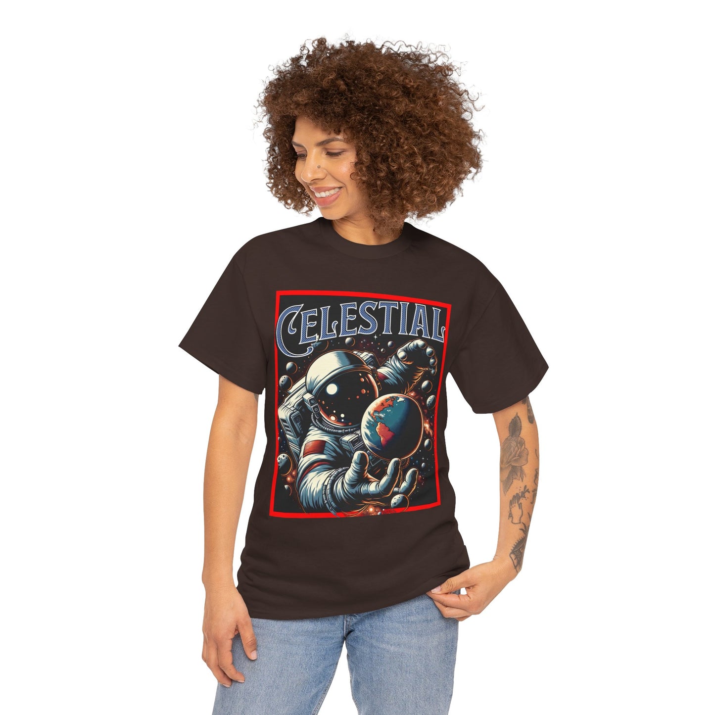 Celestial Astronaut Tee - Unisex Vintage Space Graphic T-Shirt, png, t-shirt, tshirts