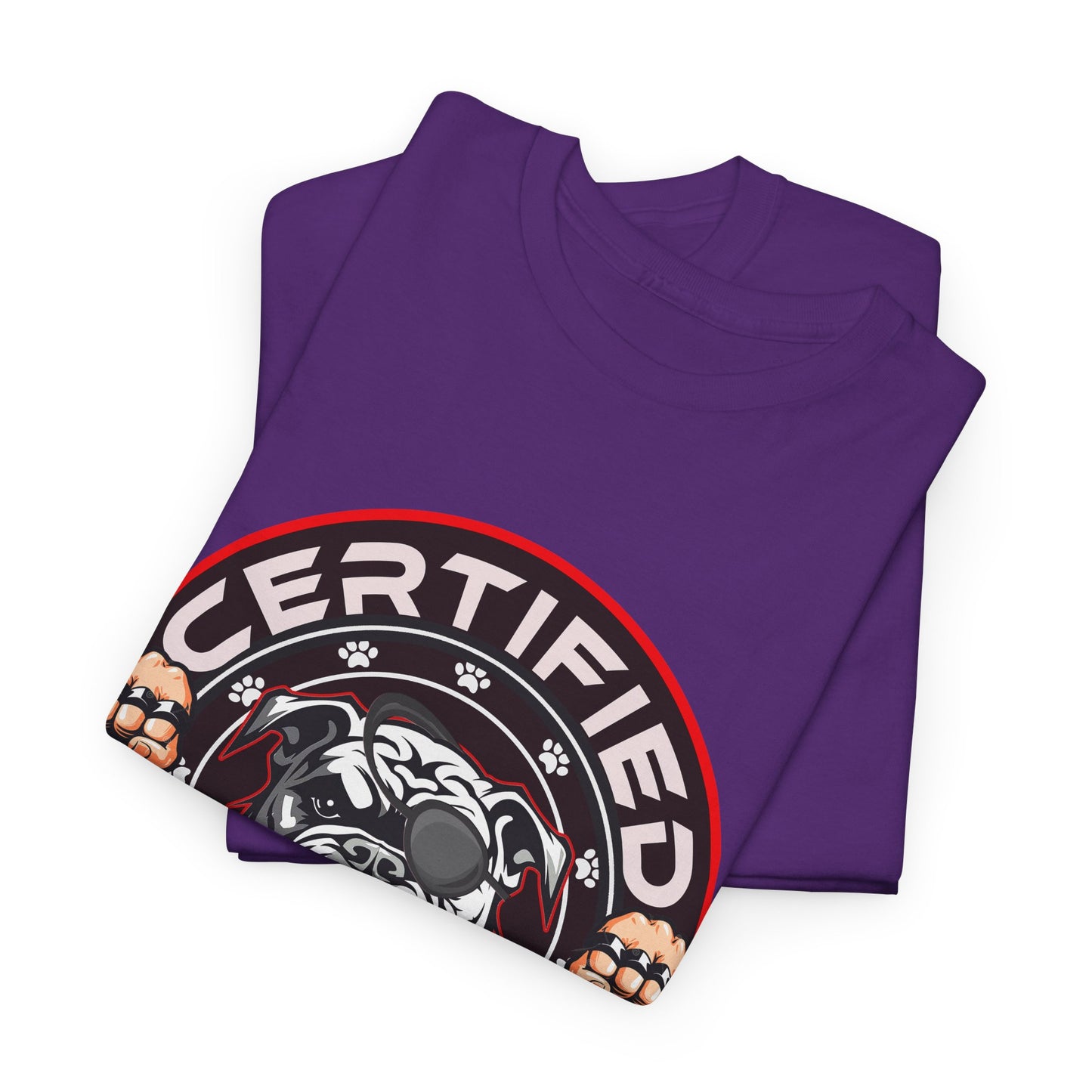 Certified Bounty Hunter, Unisex Heavy Cotton Tee, comedy, bulldog, print design, png, GraphicTees