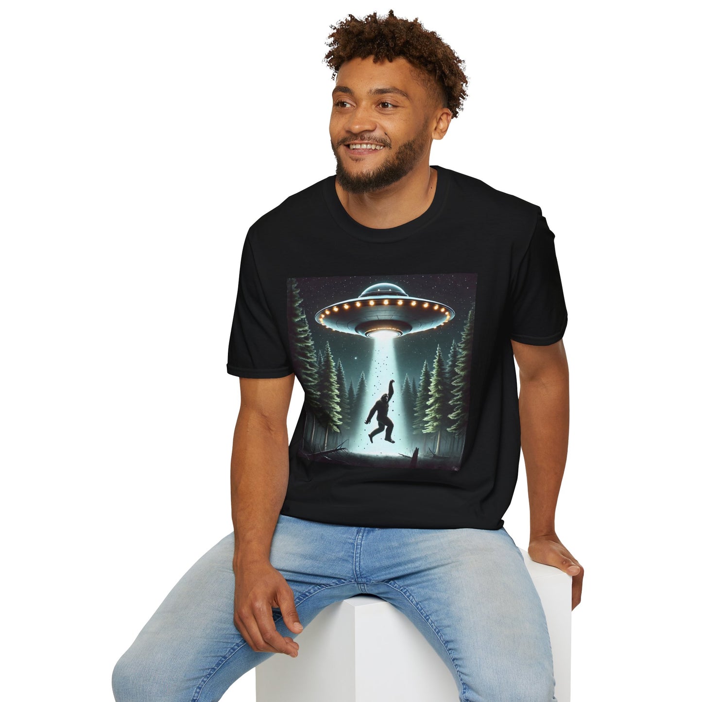 Funny UFO Abduction Unisex T-Shirt, Alien Theme Tee, Gift for Sci-Fi Lovers, Cool Graphic Shirt, Quirky Apparel, Unique Vintage Style